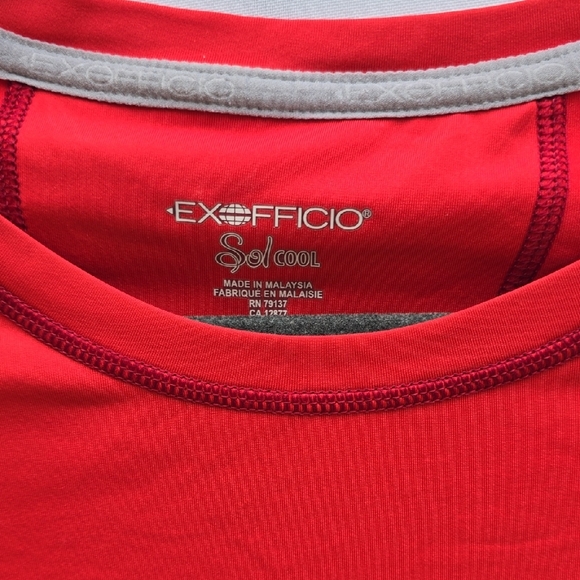Exofficio Sol Cool women 8/10 long sleeve athletic top red, pullover, lightweigh - Picture 2 of 6